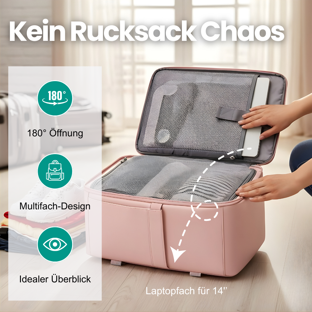 Rucksack mit 180°-Öffnung – Übersichtlich packen & entspannter ankommen